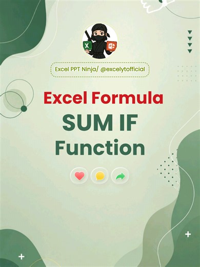 Master the SUMIF function in Excel 📊 the easiest way to sum data based on a condition! #Excel #SUMIF #ExcelTips #DataAnalyst #fypdong