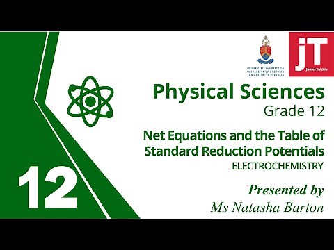 2 Gr12 PS - Electrochemistry - Net Equations and the Table of Standard Reduction Potentials