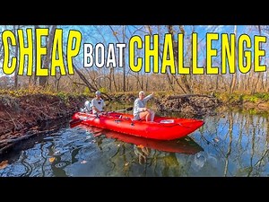 Budget Inflatable Boat River Challenge! (dangerous)