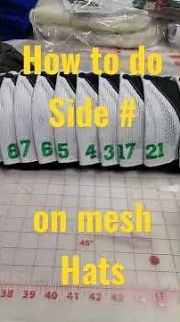 How to embroider numbers on trucker hats with the tubular hoop easy.