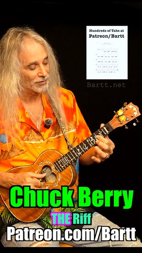 54 reactions · 13 shares | Learn THE Chuck Berry lick! Full slow lesson with tabs at https://patreon.com/bartt #Ukulele #ukelele #Bartt #lesson #tutorial #patreon #chuck #Berry #rockandroll #lick #riff | Bartt Warburton | Facebook