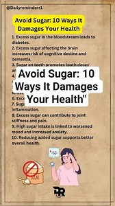 Avoid Sugar: 10 Ways It Damages Your Health #reminder #health #quote #sugar #dangerous