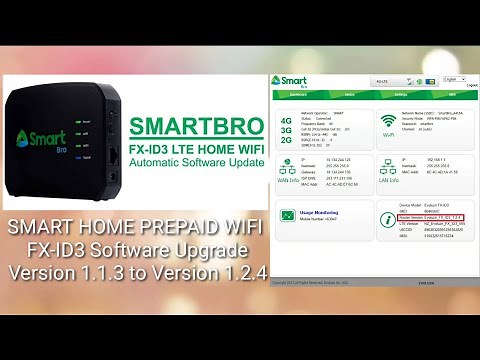 SMARTBRO Home Prepaid Wifi FX-ID3 Software Upgrade Version 1.1.3 to 1.2.4