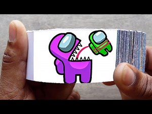 Among Us Flipbook | If Impostor eats Mini Crewmate in Among Us Flip Book | Flip Book Artist 2021