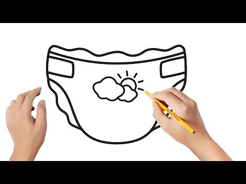 Cómo dibujar un pañal | Dibujos sencillos