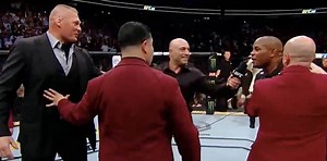 Brock Lesnar Confronts Daniel Cormier in the Octagon (UFC 226 Full Video)