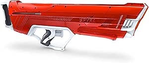 SPYRA Manual Water Blaster, Outdoor Squirt Gun, SpyraLX™, Red - Water Blast Guns for Pool Party Games, Beach, Backyard, Patio, and Garden