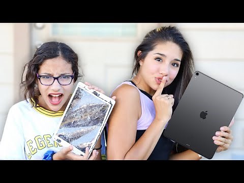 BREAKING MY LITTLE SISTER'S IPAD & BUYING HER A NEW ONE!!