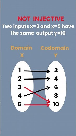 👉 What Is an Injective Function? | One-to-One Function Explained in 60 Seconds 🔢 #mathshorts
