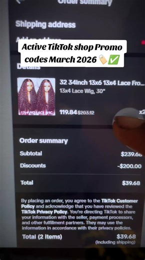 Active TikTok shop Promo codes March 2026🏷️✅#onlineshopping #discounted #tiktokshop #sweatpants #tiktokshoptrend