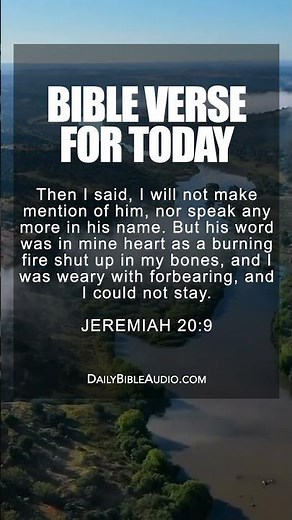 JEREMIAH 20:9 | Encouraging Bible Verse For Today #scriptureoftheday