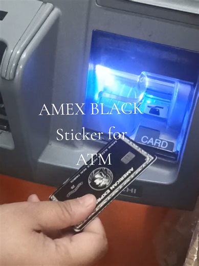 angas ba kamu haha . 🥰 Sticker for ATM - AMEX BLACK check out na ! 💙😏 #fypシ #creatorsearchinsights #affiliatemarketing #amexblackcard #stickerforATM 🤪💙🥰