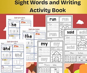 Sight Words Worksheets: Reading & Writing Practice (PDF Pattern) - Etsy