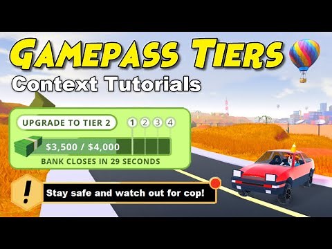 New GAMEPASS TIERS & Context Tutorials (Roblox Jailbreak)