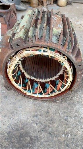 20 HP 1440 RPM 3 phase complete motor winding #shorts #electrical #youtube #summerofgoals