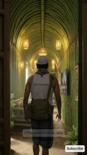 Old Man Escapes Giant Anaconda 🐍😱 Bamboo Bunker!