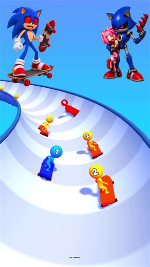 Sonic misses the save as Metal Sonic pulls Amy away