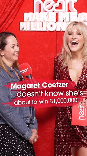 Magaret Coetzer has no idea she’s about to win £1,000,000! Watch the full winning moment on Global player! | Heart