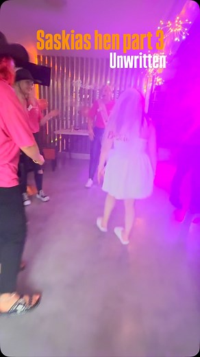 Saskia's Hen Party: Part 3 - Unwritten Dance Anthem! As we dance and sing, let's create our own unwritten song! With every move, we celebrate the fun and excitement of the night. Saskia’s got this—she’s the star of the show, and we’re all here to cheer her on! Let the rhythm take over as we make this celebration truly unforgettable! #saskia #hen #singing #dancing | Hair & Co Newtownards
