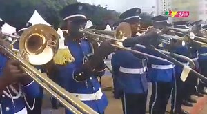 #NationalDay2023 #Cameroon The Police Band plays as the security forces of the General Delegation for National Security march past the grandstand. | CRTVweb