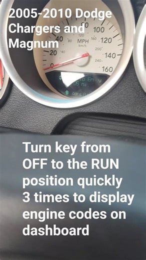How I Read engine codes on dashboard without OBD2 scanner on 2006-2010 Dodge Charger / Magnum