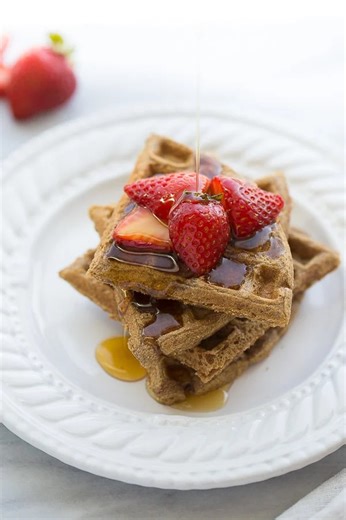 Go-To Swimmer’s Waffles! 🏊‍♂️ These 100% buckwheat waffles have become my son’s go-to meet day breakfast! They’re light, crisp and golden with a delicious nutty taste. They also freeze great - we love them toasted with Justins chocolate hazelnut spread. https://meaningfuleats.com/the-best-100-buckwheat-waffles-gluten-free/ | Meaningful Eats