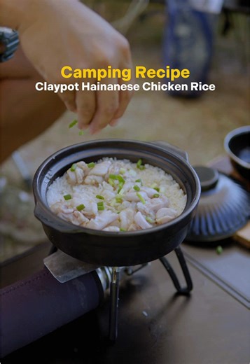 Camping recipe: Claypot Hainanese Chicken Rice 😋