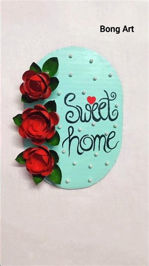 Diy Wall Hanging Using Wasted Material / Reuse Tablet Wrappers #shorts #wallhanging #youtubeshorts