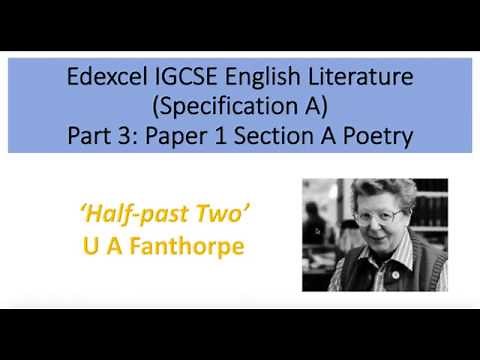 Analysis of 'Half-past Two' by U A Fanthorpe