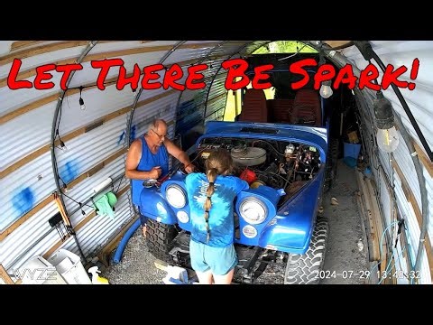 Jeep CJ7 First Start After Full Painless Wiring & HEI Upgrade