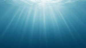 Download Abstract Underwater Background with Sun Rays in Blue Ocean for free