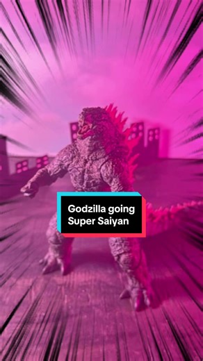 Godzilla going Super Saiyan! #godzilla #monsterverse #dragonballz #stopmotionanimation #kaiju @oooMin