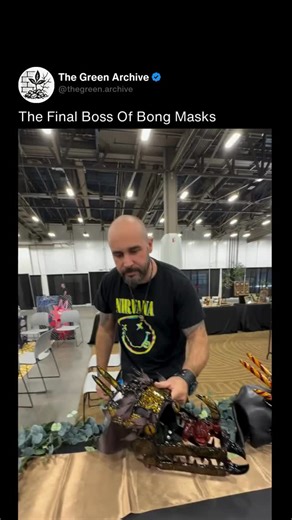 The Green Archive on Instagram: "What actually happens when someone pulls out a bong mask made of glass is the whole sesh turns into a legendary weed meme instantly. The thing looks like sci-fi gear and everyone pauses like, “nah… that’s serious.” Once it goes on, you’re not just smoking, you’re committing to the experience. The smoke fills up, your eyes water, and your friends are losing it watching from the outside. Stoners swear the hit feels heavier just because it looks so intense. You try 
