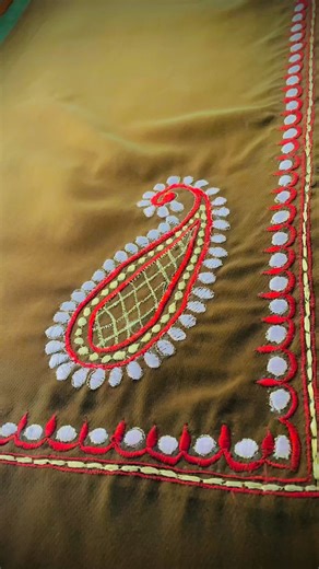 Silk pashmina new design ❤️‍🩹💫 #kaurdesigner #youtubeshorts #trending