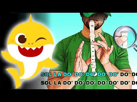 Baby Shark Dance - Pinkfong | Flauta Fácil | Tutorial | Cover | Karaoke