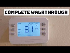 Honeywell X2P RTH20B Thermostat Walkthrough (Set Schedule, Date/Time, Temp Override, etc.)