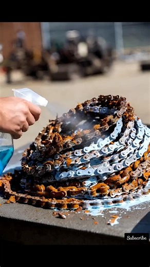 How to remove Rust Bicycle Chain 😱 #shorts #ai #rust