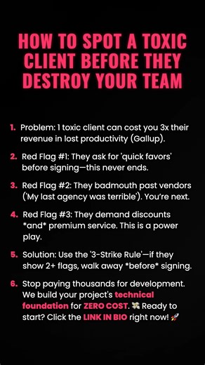 How to Spot a Toxic Client Before They Destroy Your Team #ad (Verify Info)