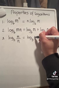 Never mind the background😅 Properties of Logarithms! #requested #titserlesson #math #tutorial #powerproperty #productproperty #quotientproperty #everyone #FBVIDEO #teacherlife #fypシ゚ | Titser Gaming