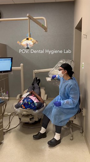 POV: Dental Hygiene Lab. First year clinical students pair up to practice patient care and strengthen their skills using mouth molds called typodonts. Instructors also teach intra and extra oral exams, dental charting, and explorer probing, or checking for calculus deposits (bacteria) under the gums. Happy Dental Hygiene Month! #DentalHygieneMonth #DentalHygiene | Massachusetts College of Pharmacy and Health Sciences