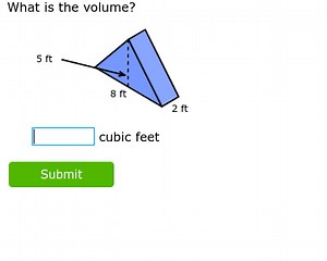 What is the volume?\square cubic feetSubmit... | Filo