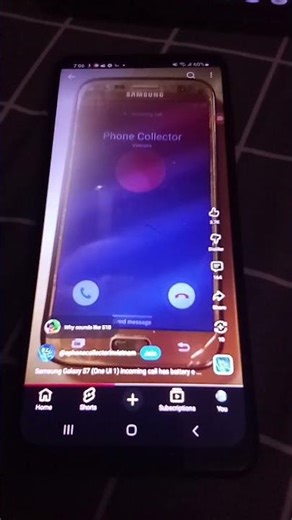 Samsung Galaxy S7 (One UI 1) Incoming call has battery empty! #shorts