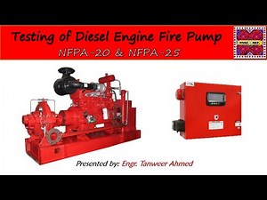 Testing Requirement of Diesel Engine Fire Pump | NFPA 20 & NFPA 25 | in Urdu
