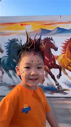 horse painting viral video 🤣 #funny #funnyvideos