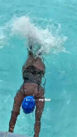 First swimming lesson.