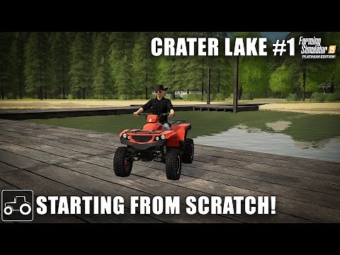 One Man, A Quadbike & Chainsaw - Start From Scratch, Crater Lake #1 Farming Simulator 19 Timelapse