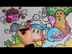 How to Draw KIRBY Characters | Stone KIRBY