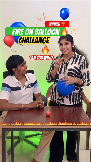 Fire On Balloon 🔥🌈🎈Challenge #fire #challenge #funny #fun #experiment #physics #science