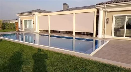 Zip Perde Sistemi Otomatik Açılır Kapanır Rüzgar ve Işık Engelleyici | Uzman Tente pergola sistemleri