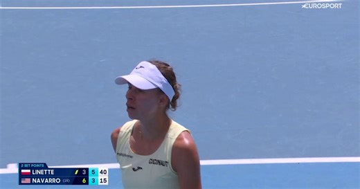 Linette wygrała 2. seta z Navarro – 1. runda Australian Open